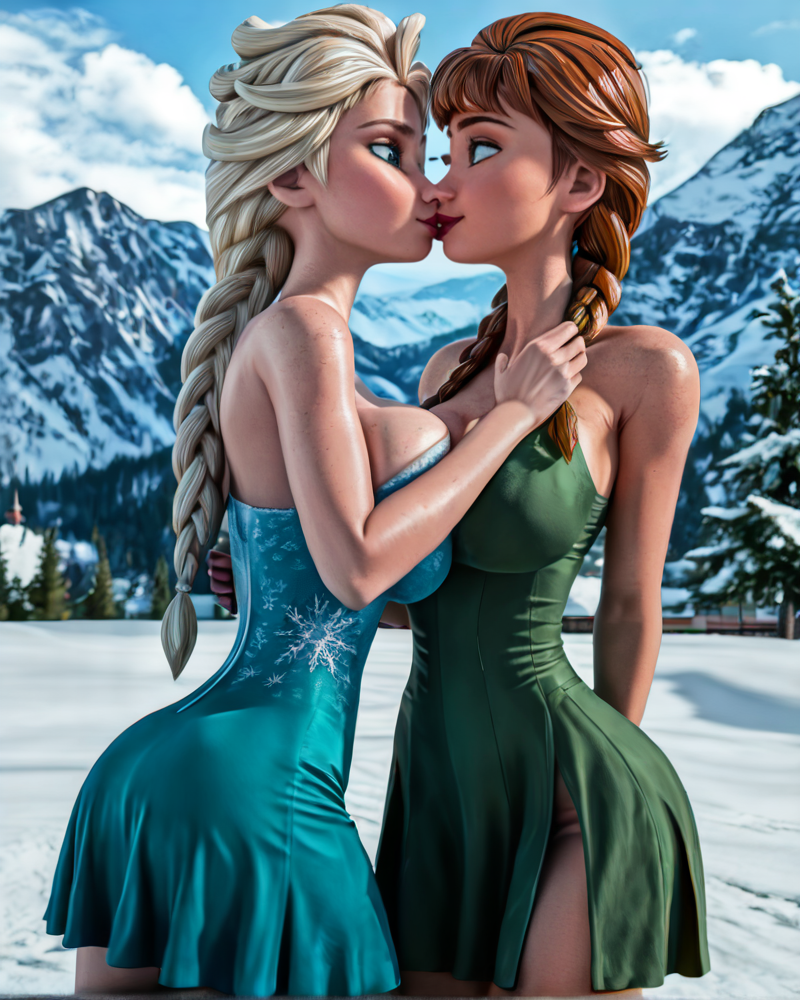 Elsa & Anna alternate view
